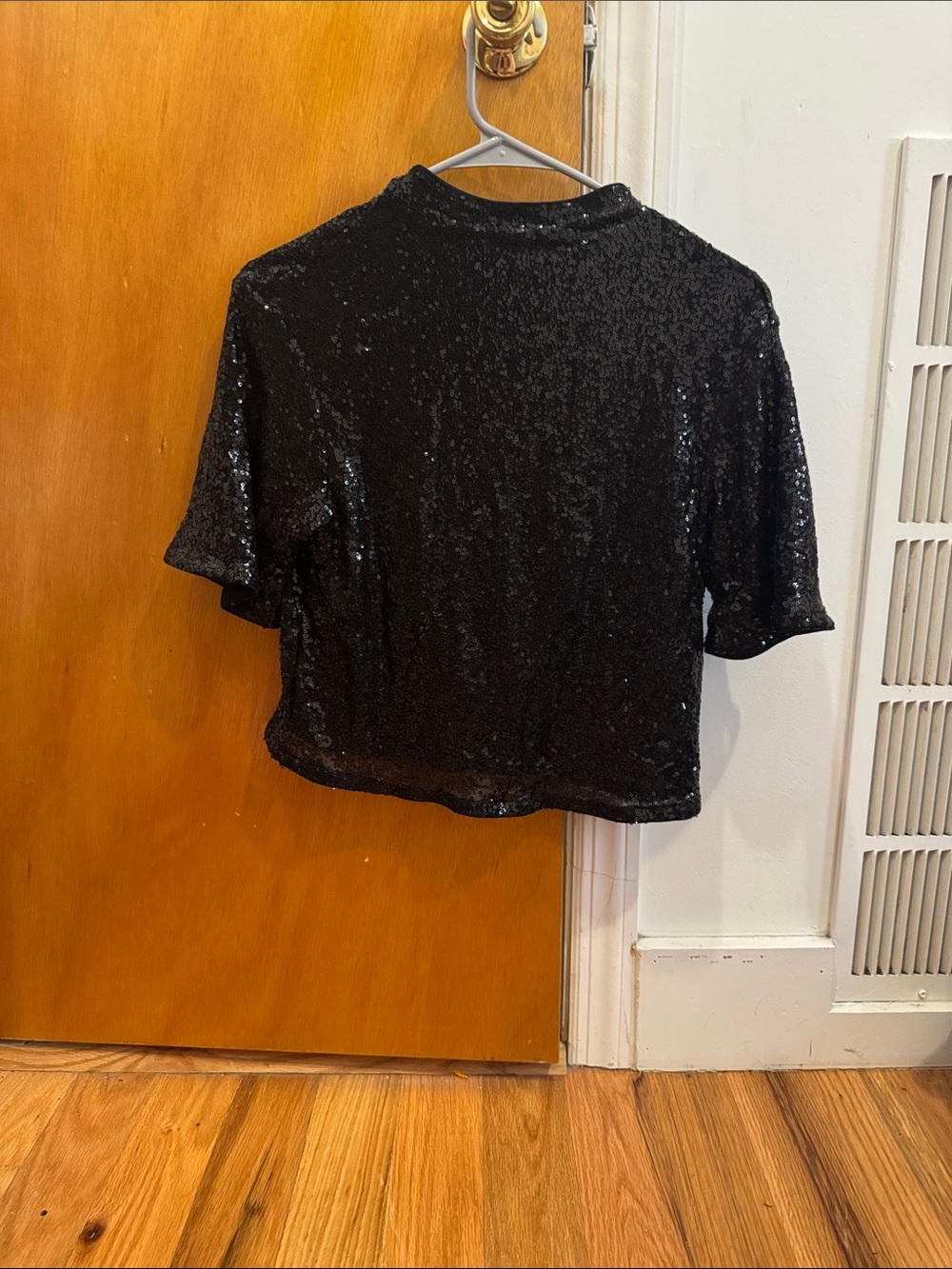 H&M Sparkly Sequin Black Top